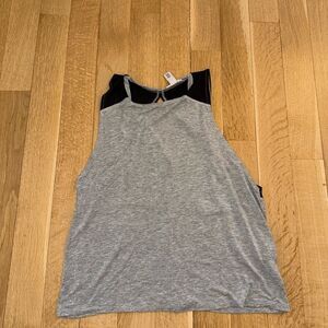 Gray and Black Women's Top